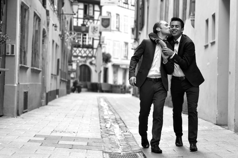 mariage homo strasbourg, photo de couple