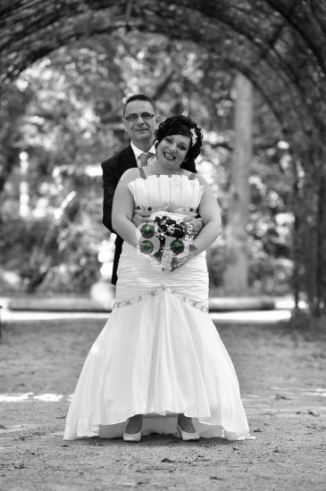 mariage en noir et blanc