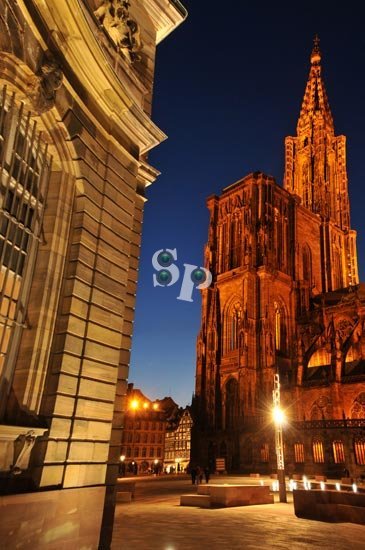 Photo de nuit Cathédrale de Strasbourg