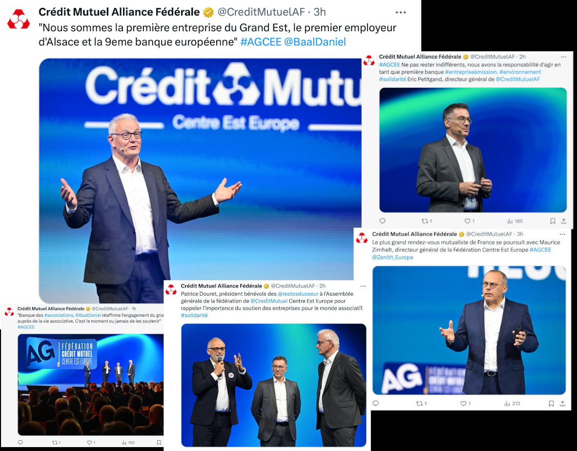 Photos de l'Assemblée Générale du Crédit Mutuel 2025.